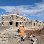 Residential houses under construction.