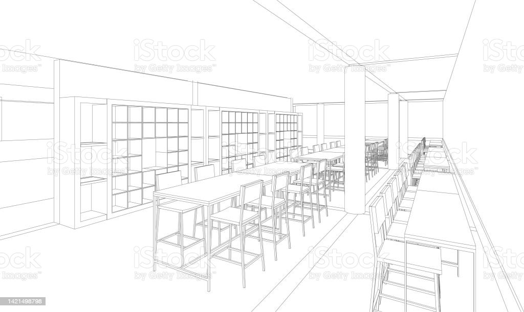 3D illustration of building project